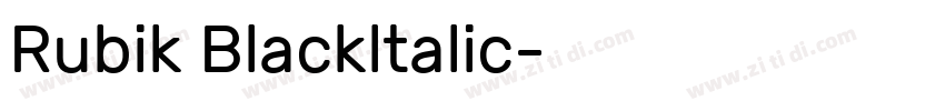 Rubik Blackltalic字体转换
